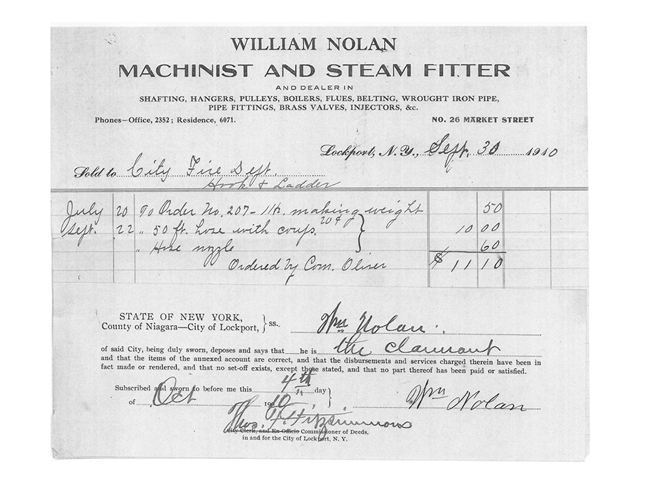 1885 - William Nolan Invoice