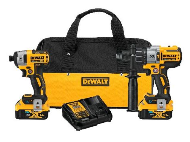 Tool Connect 20V Max Combo Kit w/ Blue Tooth Batteries (DCKTC299P2BT)